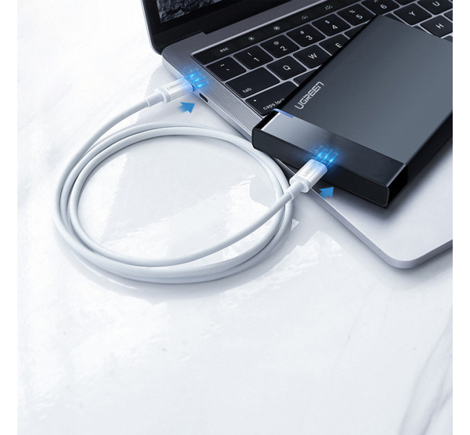 Ugreen Дата кабель USB-C to USB-C 2.0m 18W US264 White Ugreen (60520)