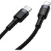 Baseus Дата кабель USB-C to Lightning 1.0m 18W 2.1A Cafule Black-Grey Baseus (CATLKLF-G1)