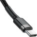 Baseus Дата кабель USB-C to USB-C 1.0m 3A 60W Cafule Black Baseus (CATKLF-GG1)