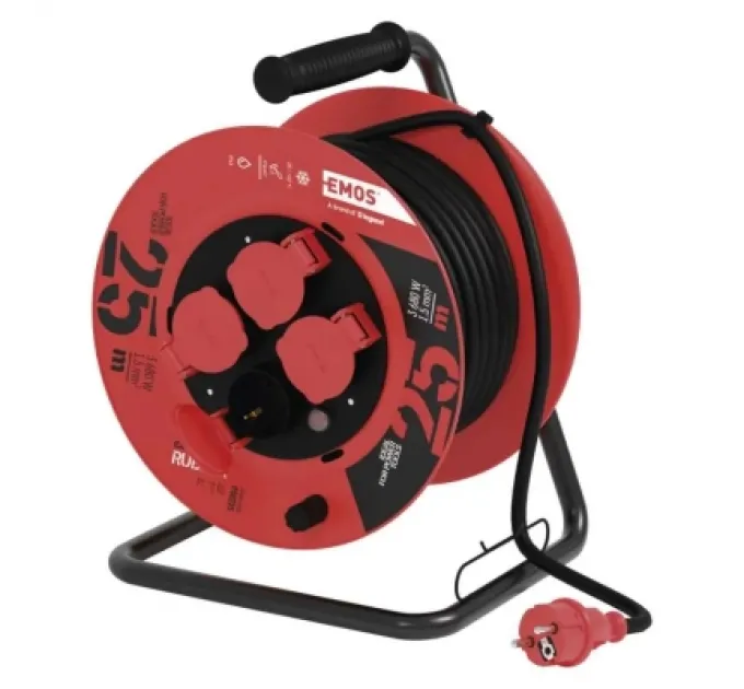 EMOS Мережевий подовжувач EMOS катушка 4 роз., 25 м (P08225)