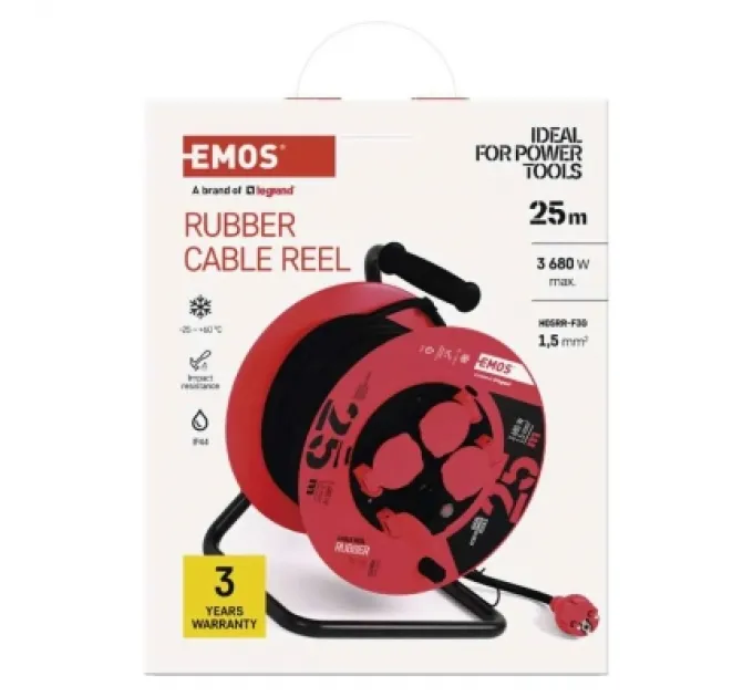 EMOS Мережевий подовжувач EMOS катушка 4 роз., 25 м (P08225)
