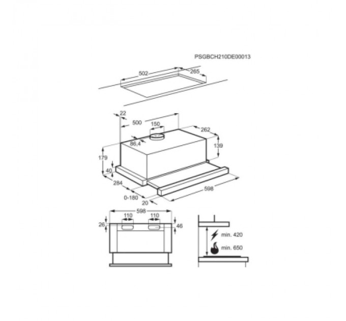 Electrolux Витяжка кухонна Electrolux LFP326FB