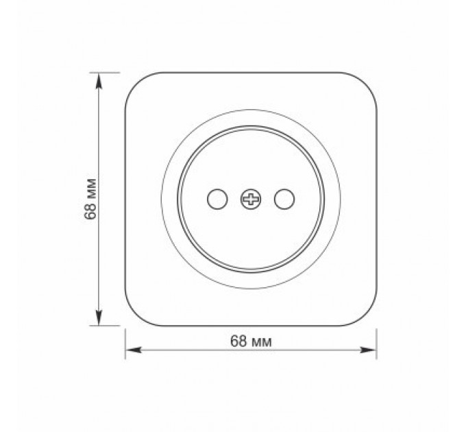 Videx Розетка Videx BINERA IP20 зовнішня 1ая біла (VF-BNS21-W)