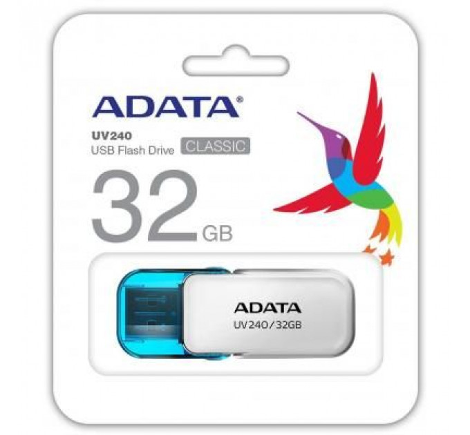 USB флеш накопичувач ADATA 32GB UV240 White USB 2.0 (AUV240-32G-RWH)