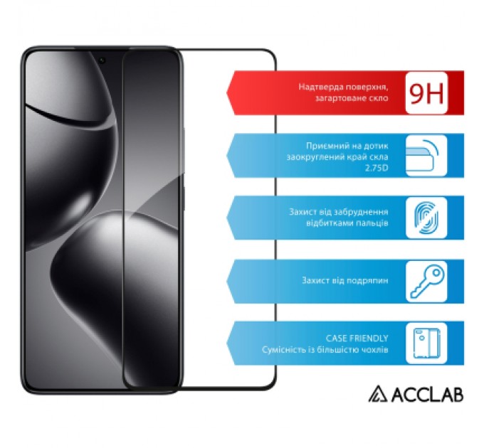 ACCLAB Скло захисне ACCLAB Full Glue Xiaomi 14T Black (1283126603402)