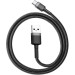 Baseus Дата кабель USB 2.0 AM to Type-C 2.0m 2A Gray-Black Baseus (CATKLF-CG1)