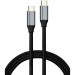 Vinga Дата кабель USB-C to USB-C 1.5m USB3.2 Gen2 100W 10GBps Nylon Vinga (VCPDCU3215)
