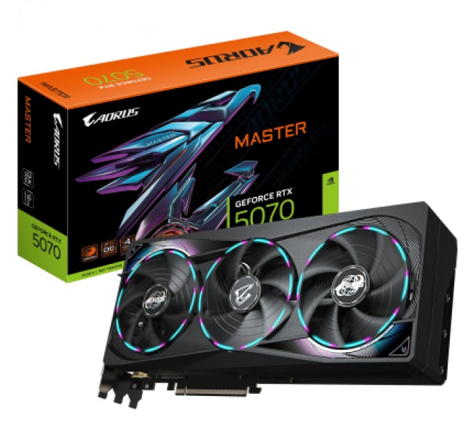 GIGABYTE Відеокарта GIGABYTE GeForce RTX5070 12Gb AORUS MASTER (GV-N5070AORUS M-12GD)