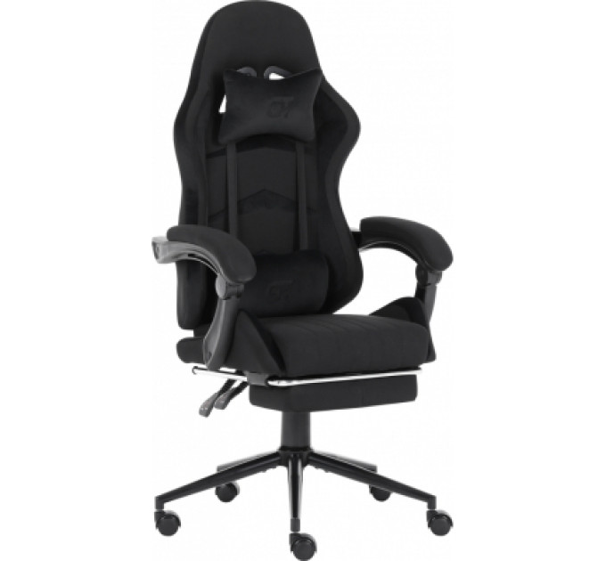 GT Racer Крісло ігрове GT Racer X-2324 Black Suede (X-2324 Fabric Black Suede)