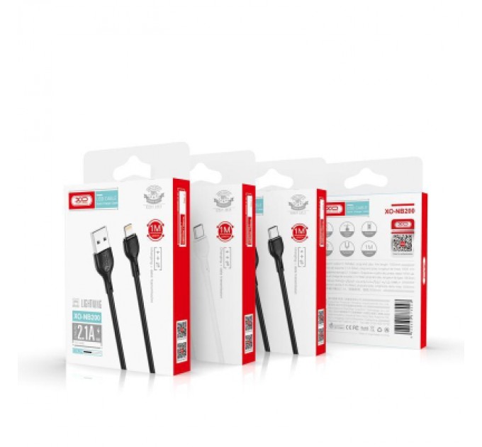 XO Дата кабель USB 2.0 AM to USB-C 2.0m 2.1A black XO (NB200-TC-BK)