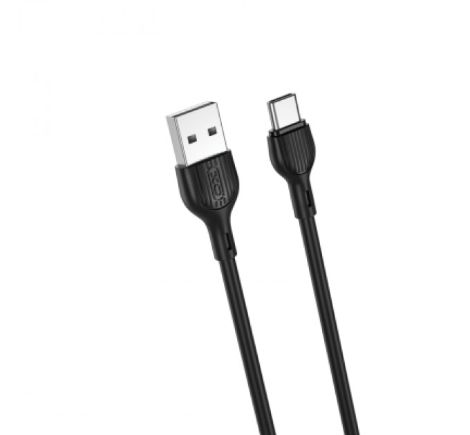 XO Дата кабель USB 2.0 AM to USB-C 2.0m 2.1A black XO (NB200-TC-BK)