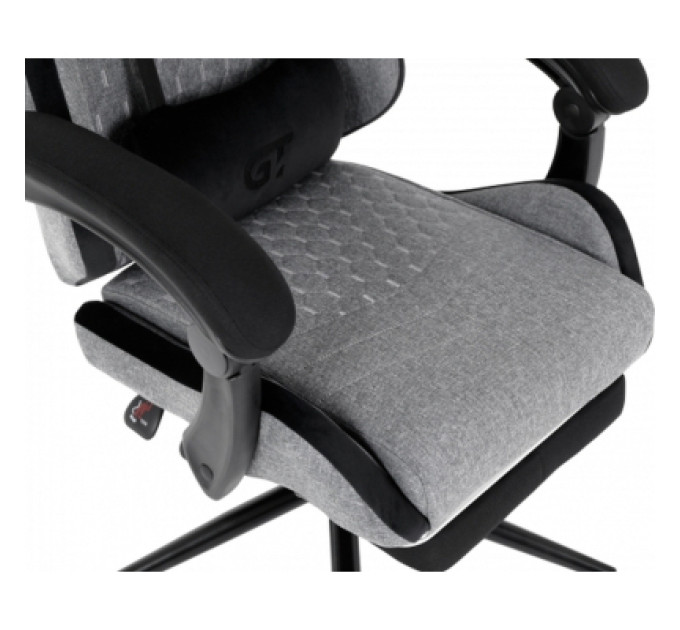 GT Racer Крісло ігрове GT Racer X-2324 Gray/Black (X-2324 Fabric Gray/Black Suede)