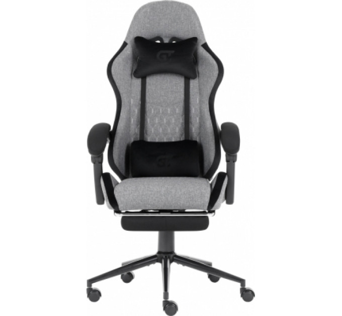 GT Racer Крісло ігрове GT Racer X-2324 Gray/Black (X-2324 Fabric Gray/Black Suede)