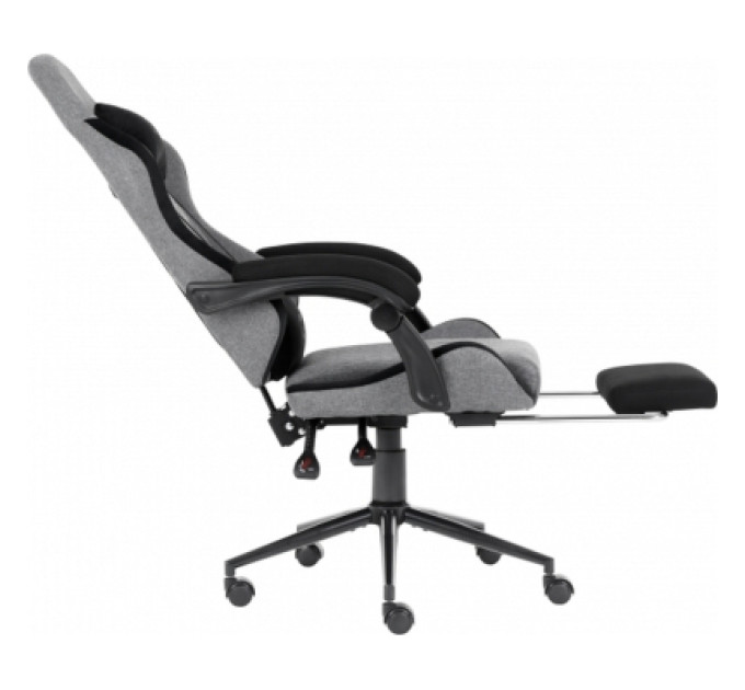 GT Racer Крісло ігрове GT Racer X-2324 Gray/Black (X-2324 Fabric Gray/Black Suede)