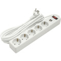 PowerPlant Мережевий фільтр живлення PowerPlant 5м, 5 розеток, USB 2.1A (JY-1056U/5) (PPSA10M50S5U)