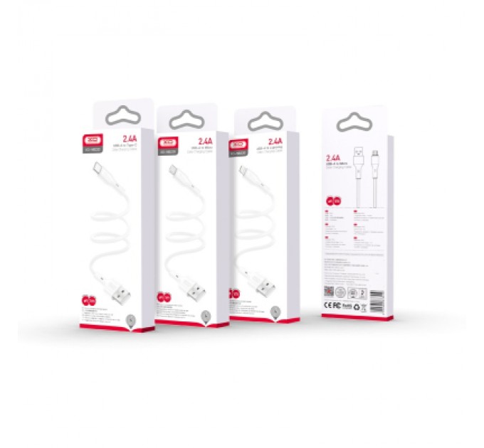 XO Дата кабель USB 2.0 AM to Lightning 1.0m Rock XO (NB230_L_White)