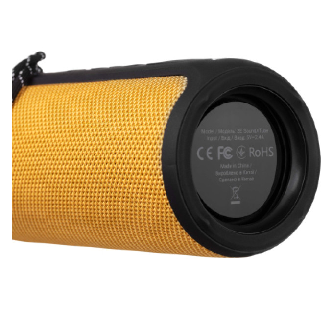 2E Акустична система 2E SoundXTube TWS MP3 Wireless WaterproofYellow (2E-BSSXTWYW)