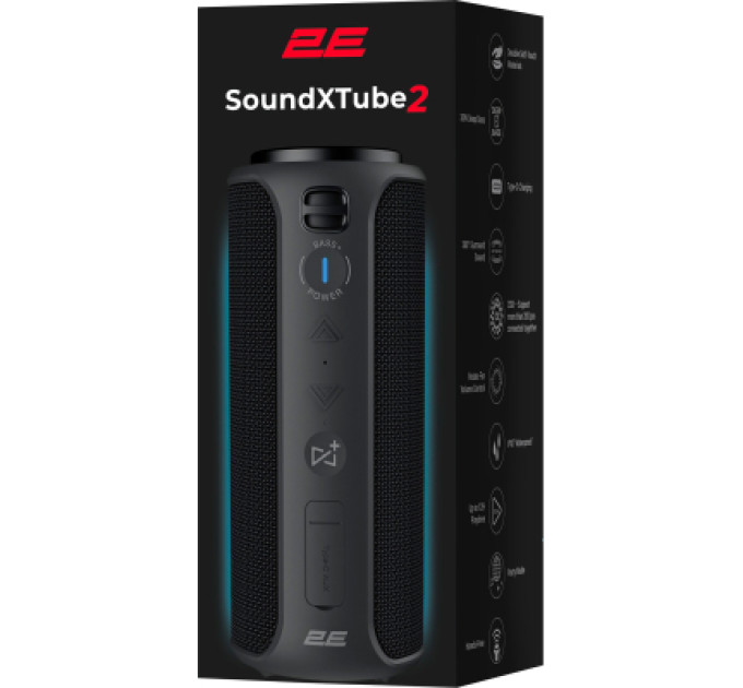 2E Акустична система 2E SoundXTube2 Black (2E-BSSXT2WBK)
