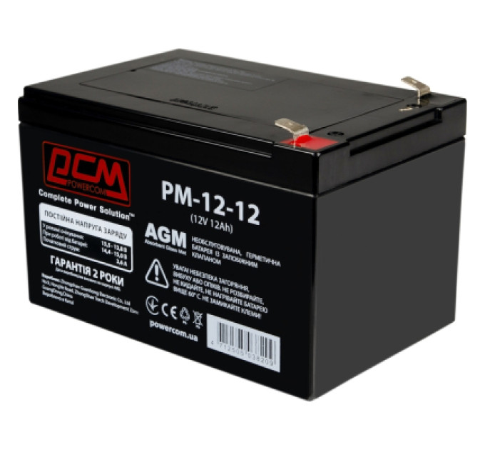 Powercom Батарея до ДБЖ Powercom 12В 12Ah (PM-12-12)