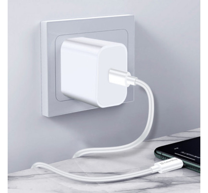 ColorWay Дата кабель USB-C to USB-C 2.0m 3A 65W white ColorWay (CW-CBPDCC056-WT)