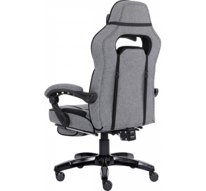 GT Racer Крісло ігрове GT Racer X-2749-1 Gray/Black Suede (X-2749-1 Fabric Gray/Black Suede)