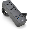 Voltronic Мережевий фільтр живлення Voltronic TВ-Т07, 2роз, 4*USB Black (ТВ-Т07-Black)