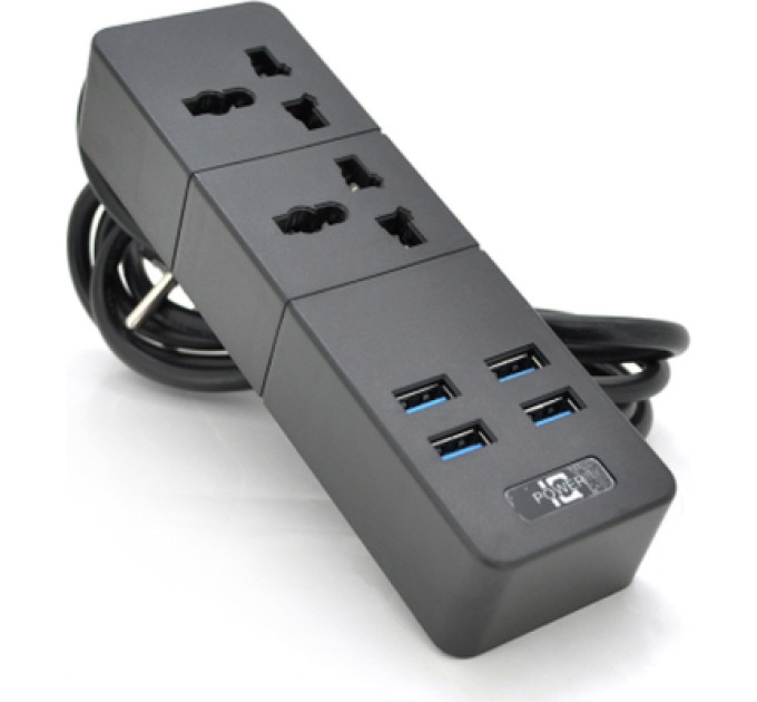 Voltronic Мережевий фільтр живлення Voltronic TВ-Т07, 2роз, 4*USB Black (ТВ-Т07-Black)