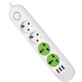 Voltronic Мережевий фільтр живлення Voltronic F01U, 2роз EU + 2роз Universal, 3*USB White (F01U-White)