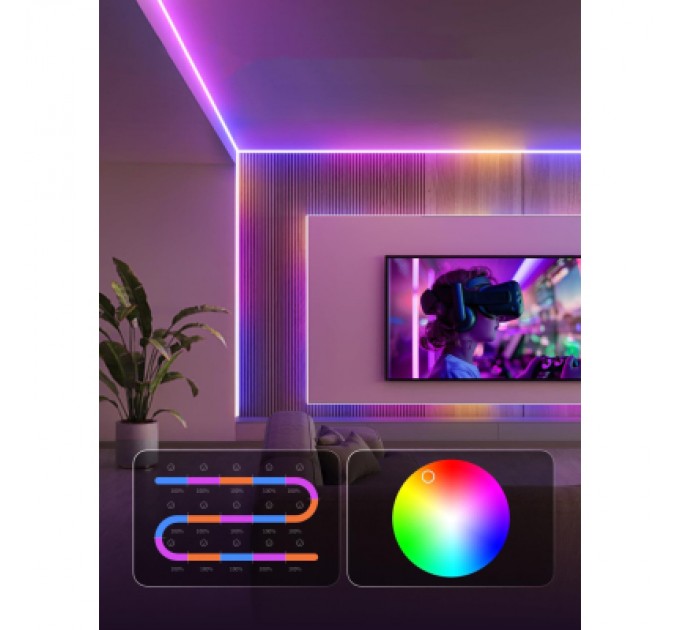 Govee Світлодіодна стрічка Govee H61E5 COB Strip Light Pro 3m RGBIC+W WI-FI/Bluetooth white (H61E53D1)