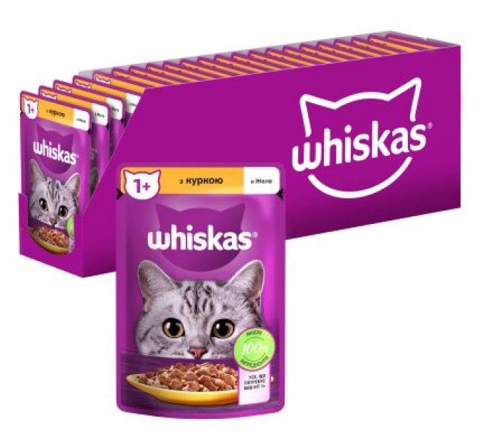 Whiskas Вологий корм для кішок Whiskas Курка в желе 85 г (5900951302138)
