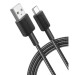 Anker Дата кабель USB 2.0 AM to Type-C 0.9m 322 Black Anker (A81H5G11)