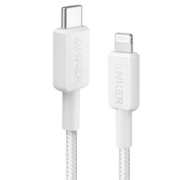 Anker Дата кабель USB 2.0 AM to Lightning 1.8m 322 White Anker (A81B6H21)