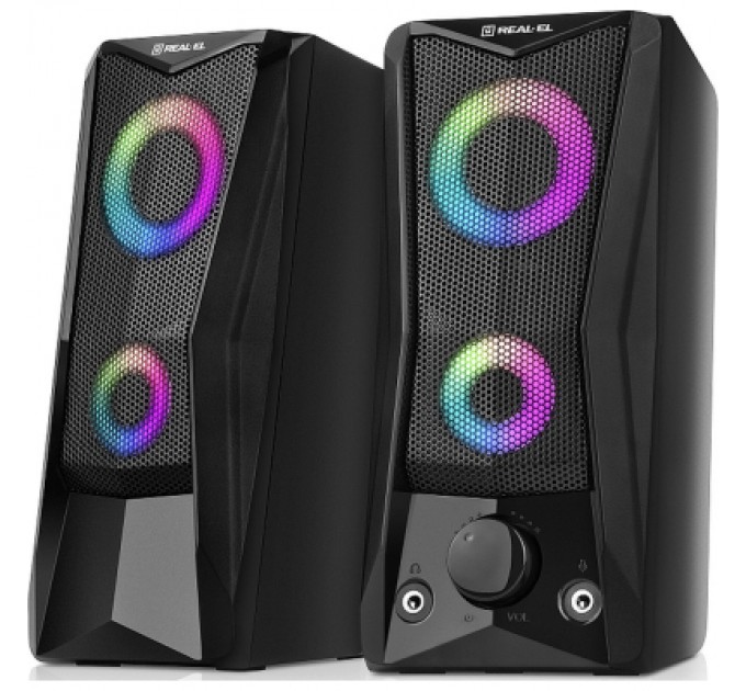 REAL-EL Акустична система REAL-EL S-107 USB Black (EL121100017)