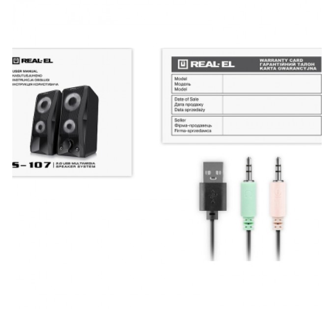 REAL-EL Акустична система REAL-EL S-107 USB Black (EL121100017)