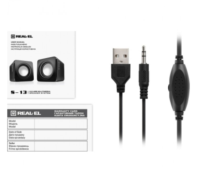 REAL-EL Акустична система REAL-EL S-13 USB Black (EL121100021)