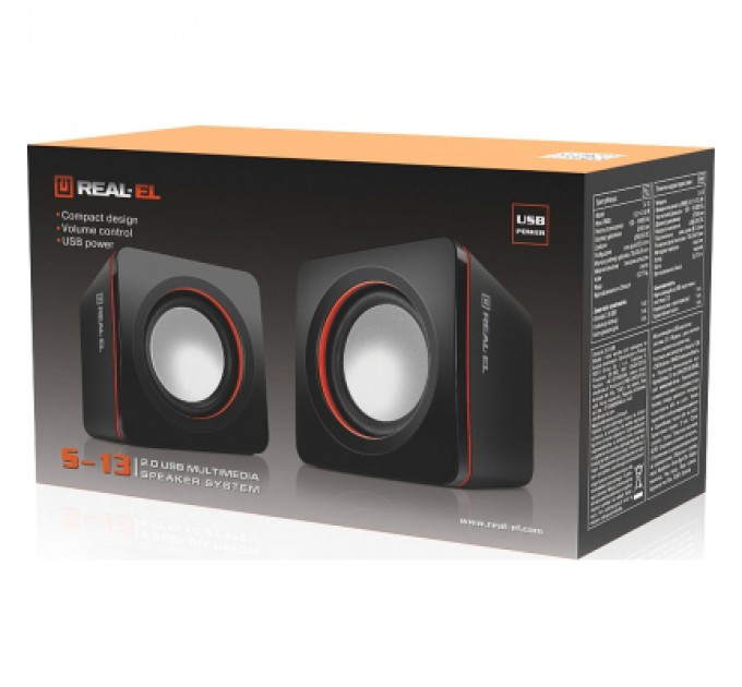 REAL-EL Акустична система REAL-EL S-13 USB Black (EL121100021)