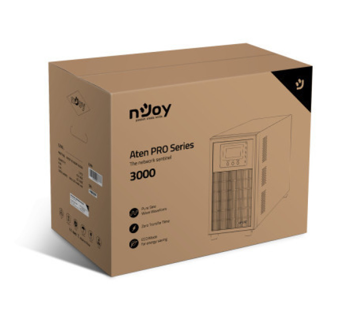 nJoy Пристрій безперебійного живлення nJoy Aten Pro 3000VA USB (PWUP-OL300AP-AZ01B)