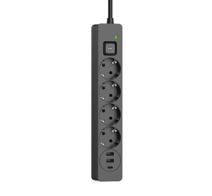 ColorWay Мережевий фільтр живлення ColorWay CW-CHE435PDB, 4 розетки/3USB 5M (CW-CHE435PDB)