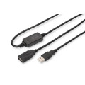 Digitus Дата кабель USB 2.0 AM/AF 15.0m Active Digitus (DA-73101)