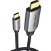 Vention Кабель мультимедійний USB-C 3.1 to HDMI 1.5m 4K 60 Гц Thunderbolt 3 HDCP2.2 PVC Black Vention (CRBBG)