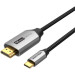 Vention Кабель мультимедійний USB-C 3.1 to HDMI 1.5m 4K 60 Гц Thunderbolt 3 HDCP2.2 PVC Black Vention (CRBBG)