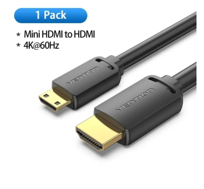Vention Кабель мультимедійний HDMI to Micro HDMI 3.0m V2.0 4K 60Hz 18Gbps HDR Dolby Vention (AGHBI)
