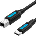 Vention Кабель для принтера USB 2.0 USB-C/BM 2.0m 2.4А 480Mbps Vention (CQUBH)