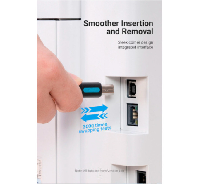 Vention Кабель для принтера USB 2.0 AM/BM 1.0m 480Mbps PVC black Vention (COQBF)