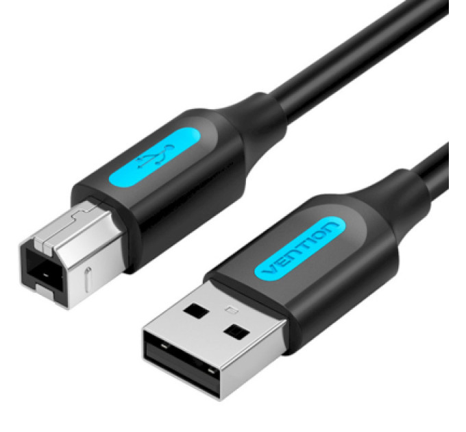 Vention Кабель для принтера USB 2.0 AM/BM 2.0m 480Mbps PVC black Vention (COQBH)