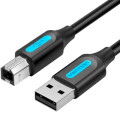 Vention Кабель для принтера USB 2.0 AM/BM 3.0m 480Mbps PVC black Vention (COQBI)