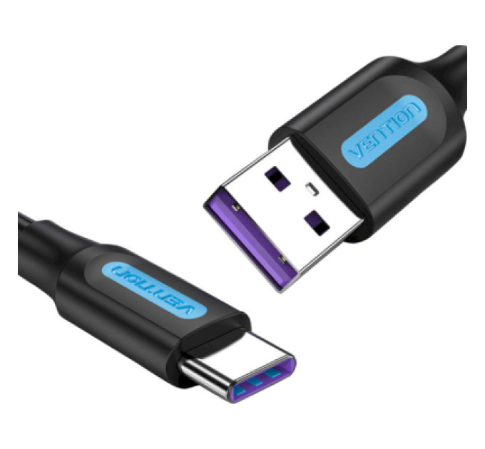 Vention Дата кабель USB 2.0 AM to Type-C 0.5m 5.0A (25W) PVC black Vention (CORBD)