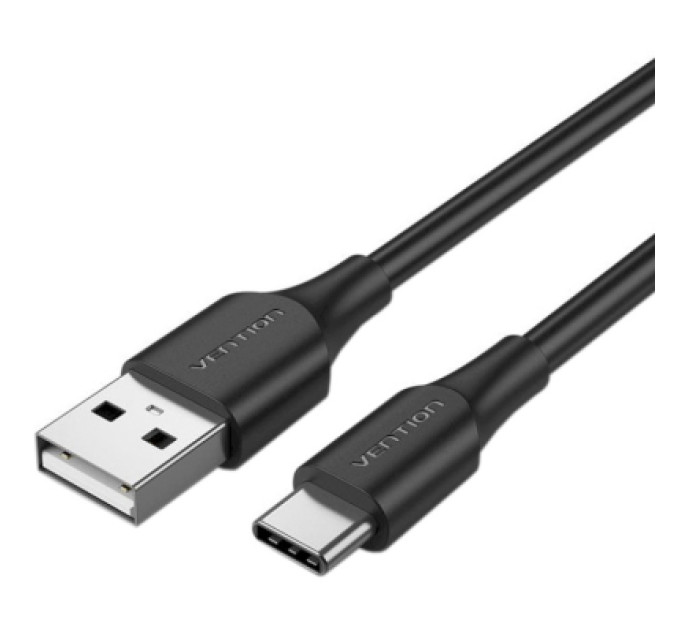 Vention Дата кабель USB 2.0 AM to Type-C 3.0m 3.0A (18W) PVC black Vention (CTHBI)
