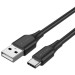 Vention Дата кабель USB 2.0 AM to Type-C 3.0m 3.0A (18W) PVC black Vention (CTHBI)