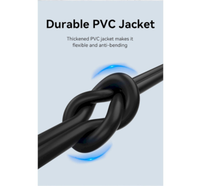 Vention Дата кабель USB 2.0 AM to Type-C 3.0m 3.0A (18W) PVC black Vention (CTHBI)